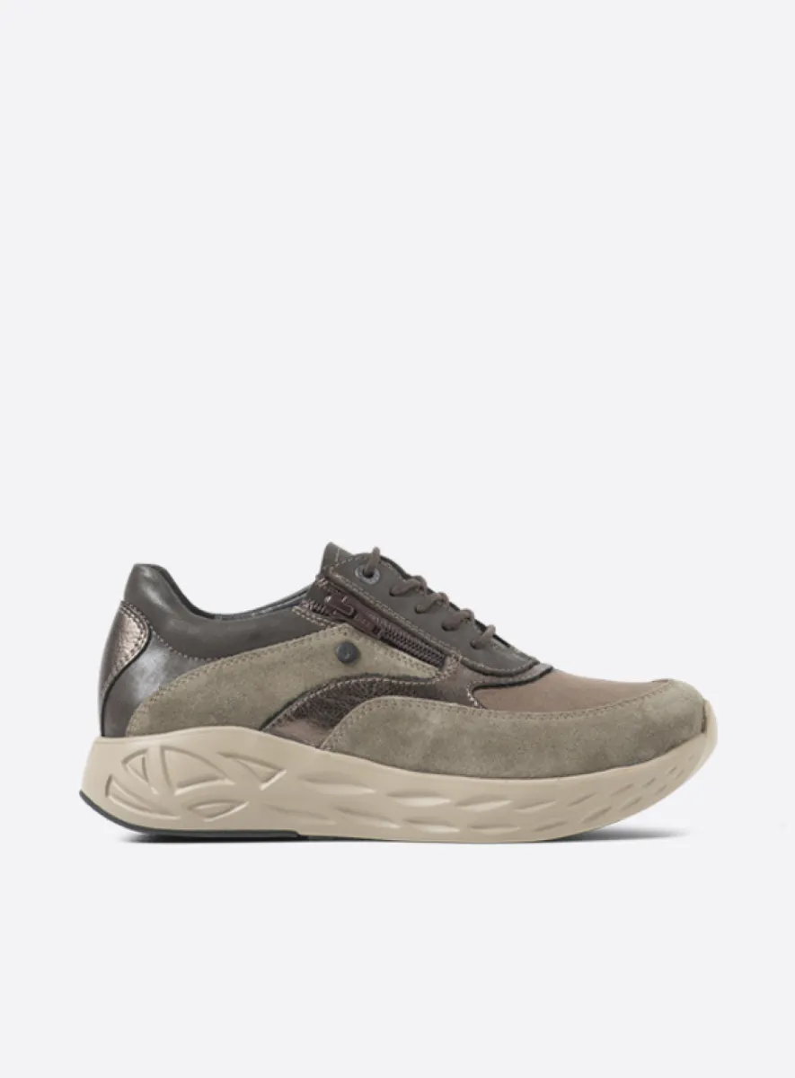 Wolky Vitality S2F - lead combi stretch leather Trainers for women