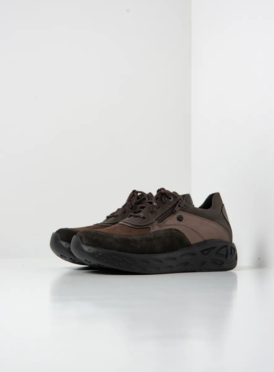 Wolky Vitality S2F - brown combi stretch leather Trainers for women