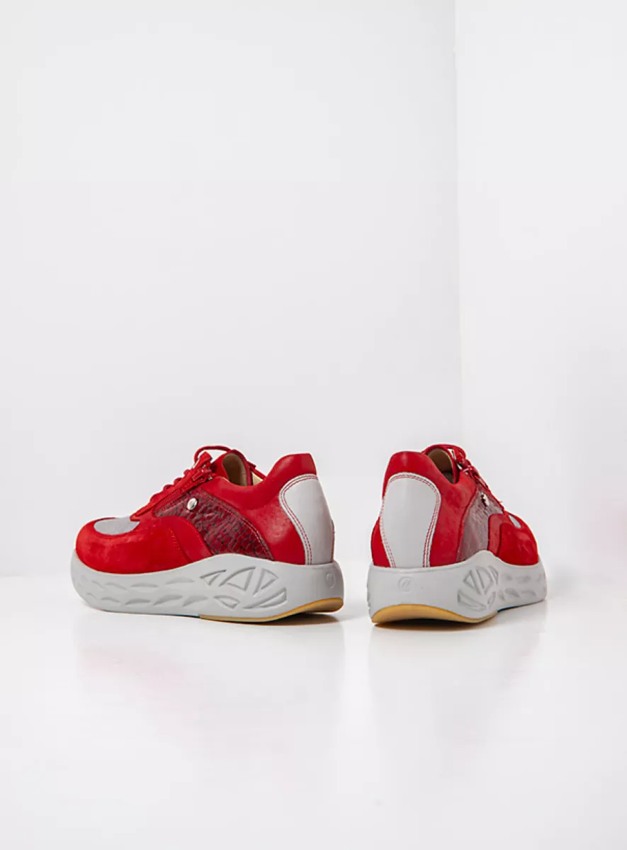 Wolky Trainers 05703 Vitality S2F 90501 red combi stretch leather
