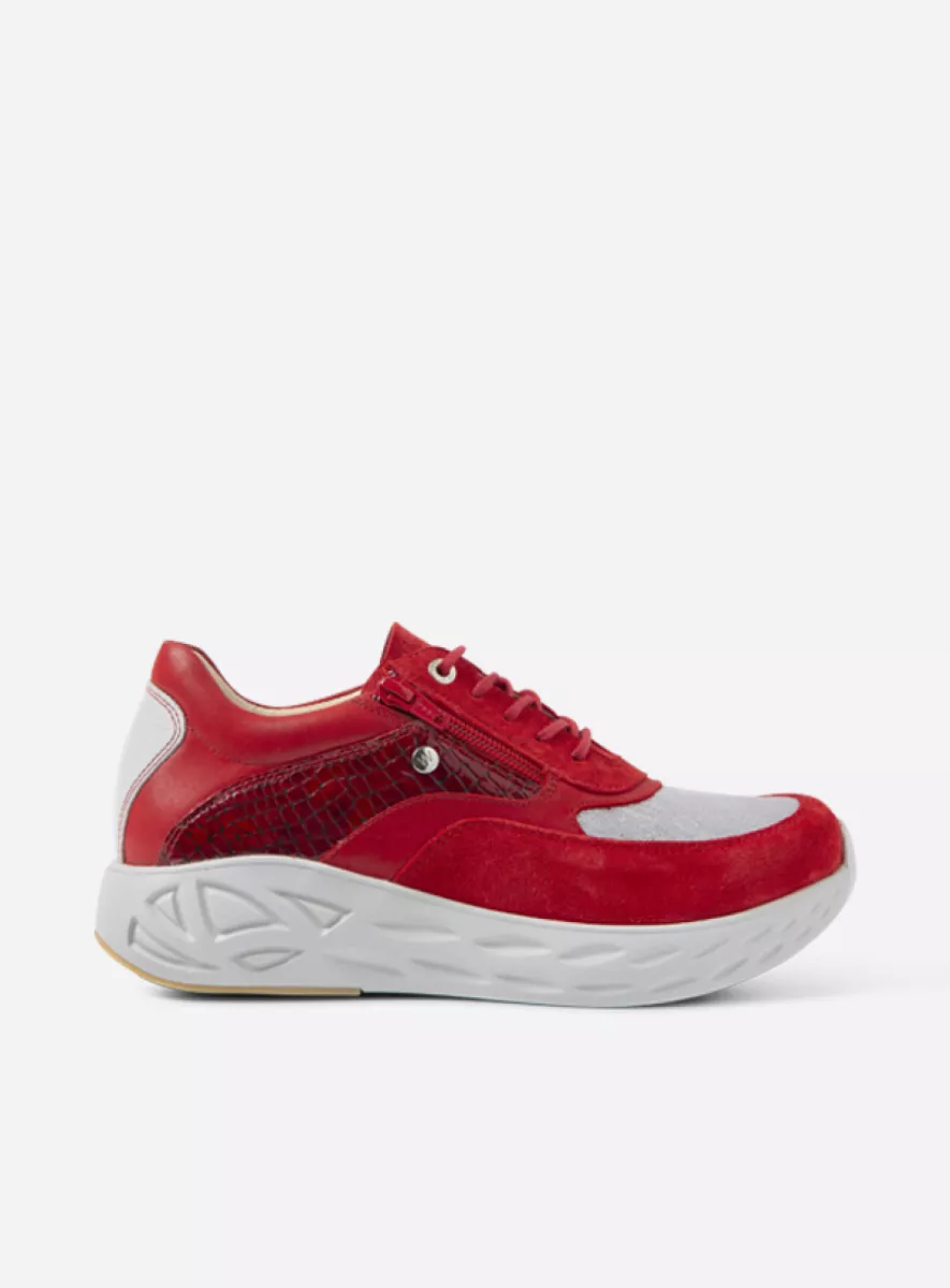 Wolky Trainers 05703 Vitality S2F 90501 red combi stretch leather
