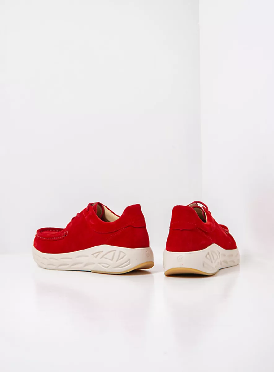Wolky Lace up shoes 05707 Pro Moc 40500 red suede