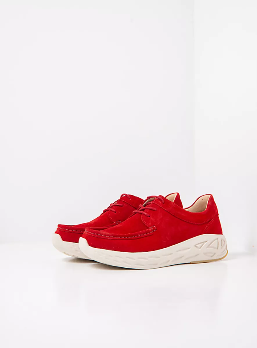 Wolky Lace up shoes 05707 Pro Moc 40500 red suede