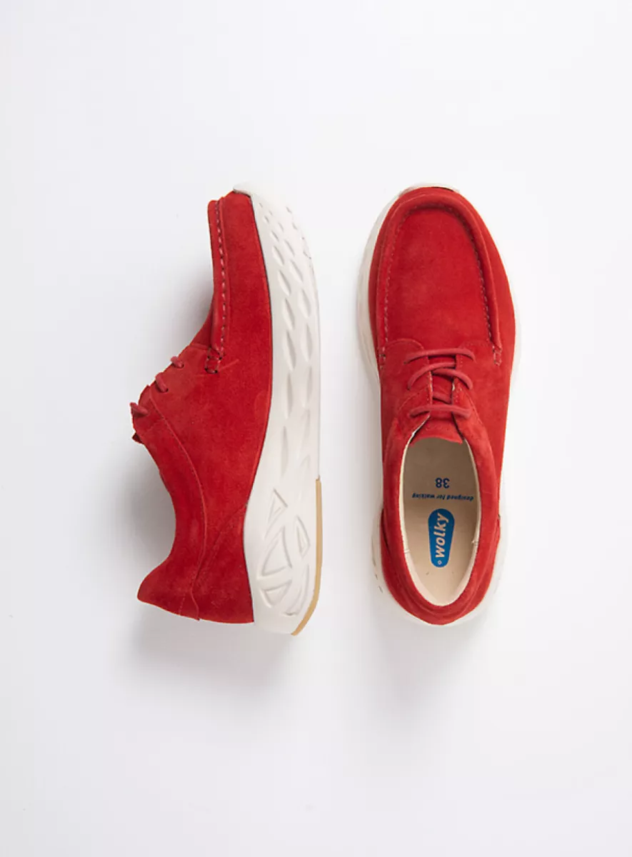 Wolky Lace up shoes 05707 Pro Moc 40500 red suede