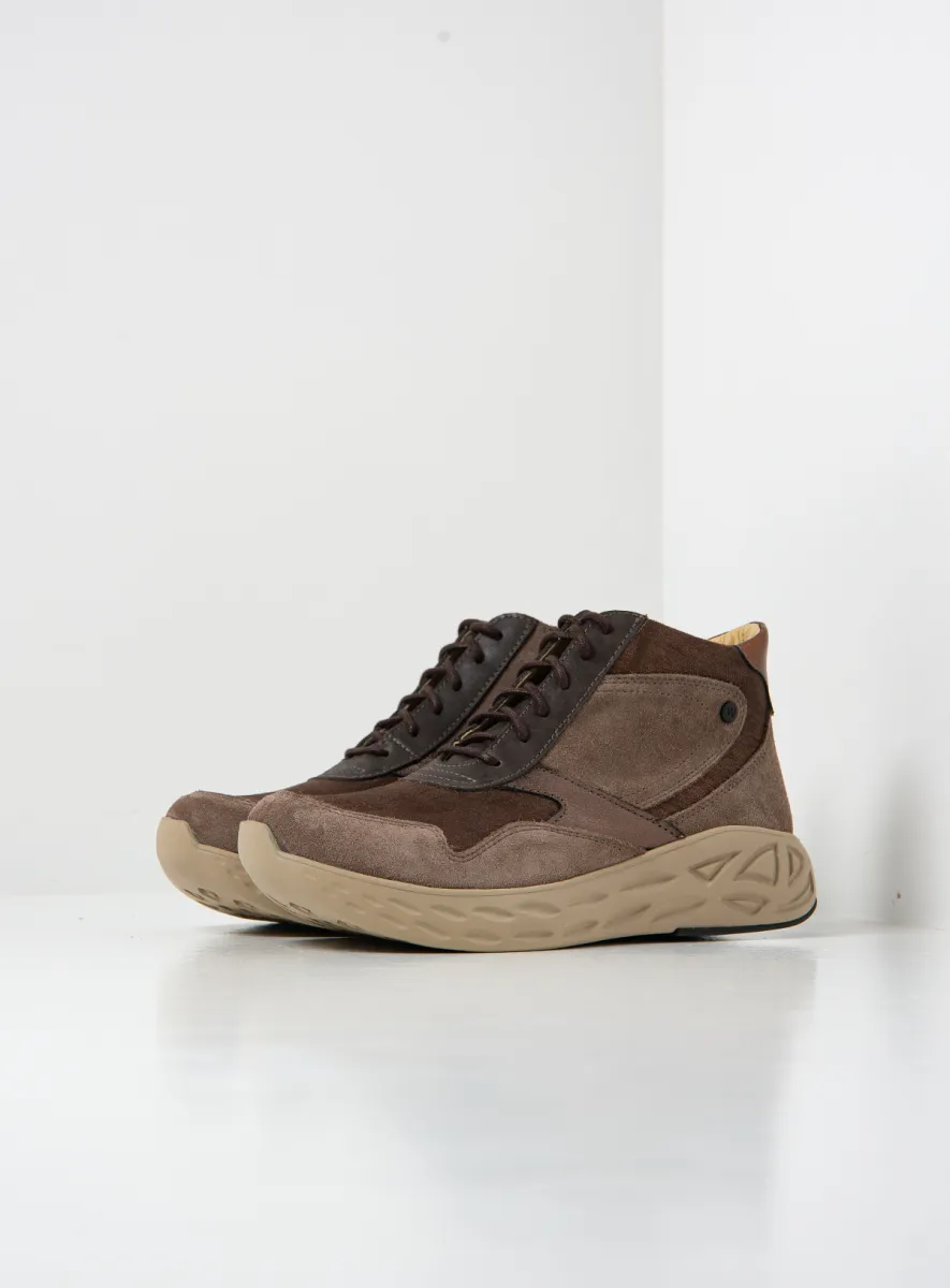 Wolky Zest S2F - lead metallic combi stretch leather Lace up boots for women