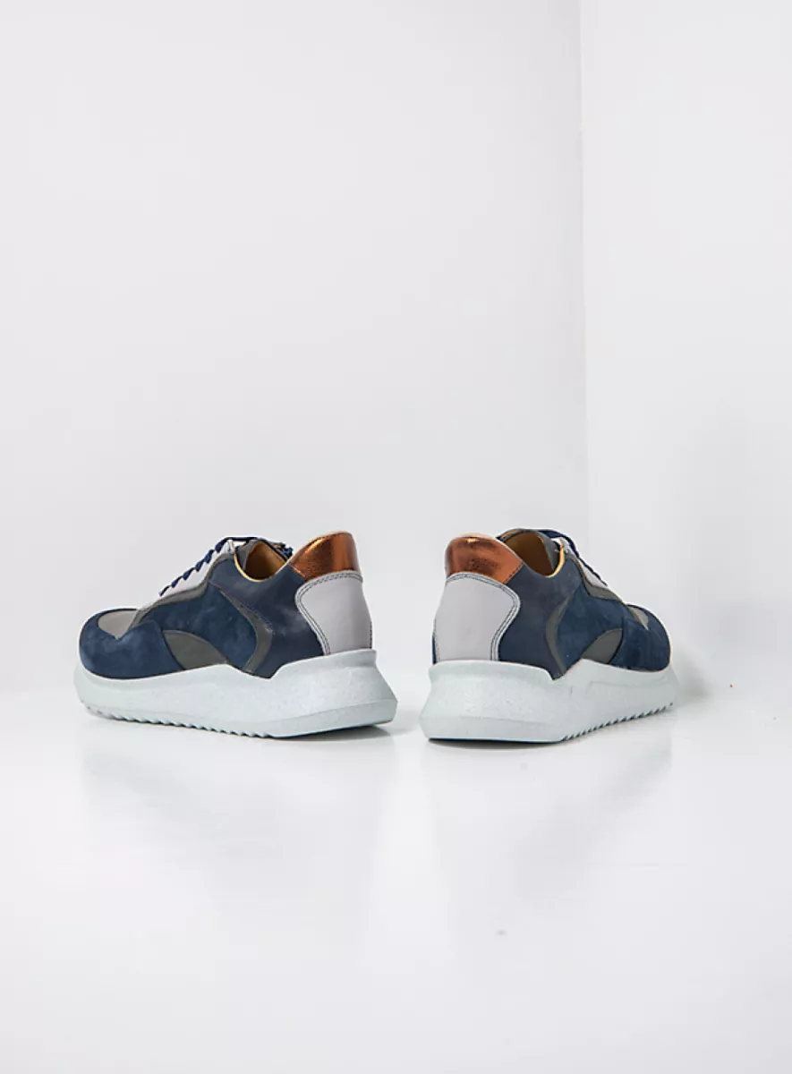 Wolky Trainers 05750 Whaler 90823 navy combi stretch leather
