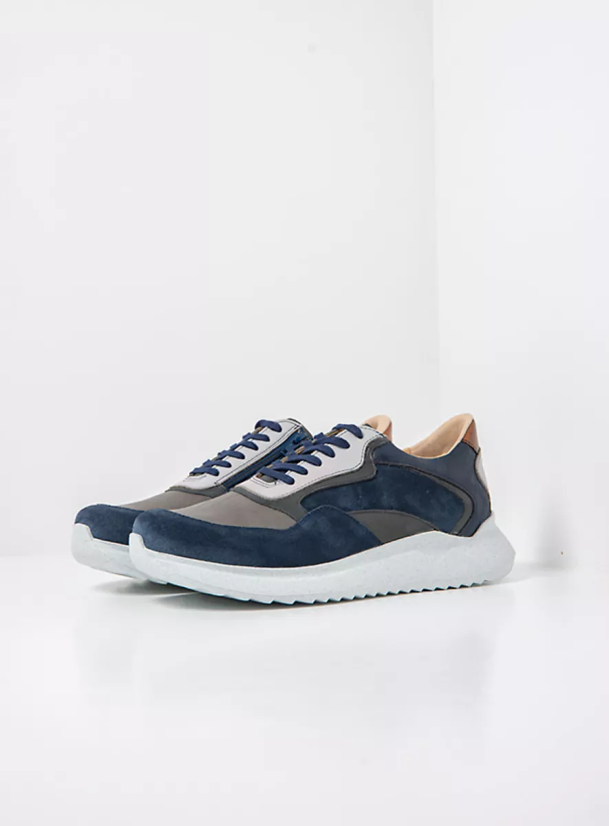 Wolky Trainers 05750 Whaler 90823 navy combi stretch leather