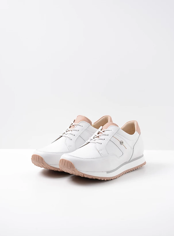 wolky low lace up shoes 05804 e walk 21160 white nude leather front