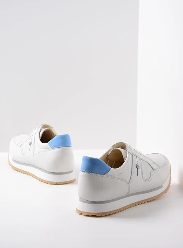 wolky low lace up shoes 05804 e walk 21185 white blue leather back