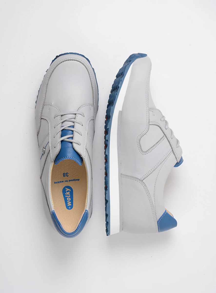 Wolky Trainers 05804 e-Walk 21203 light grey/atlantic blue leather