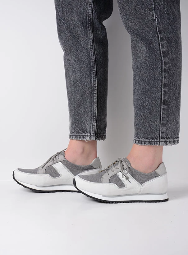 wolky low lace up shoes 05804 e walk 21280 grey denim leather detail