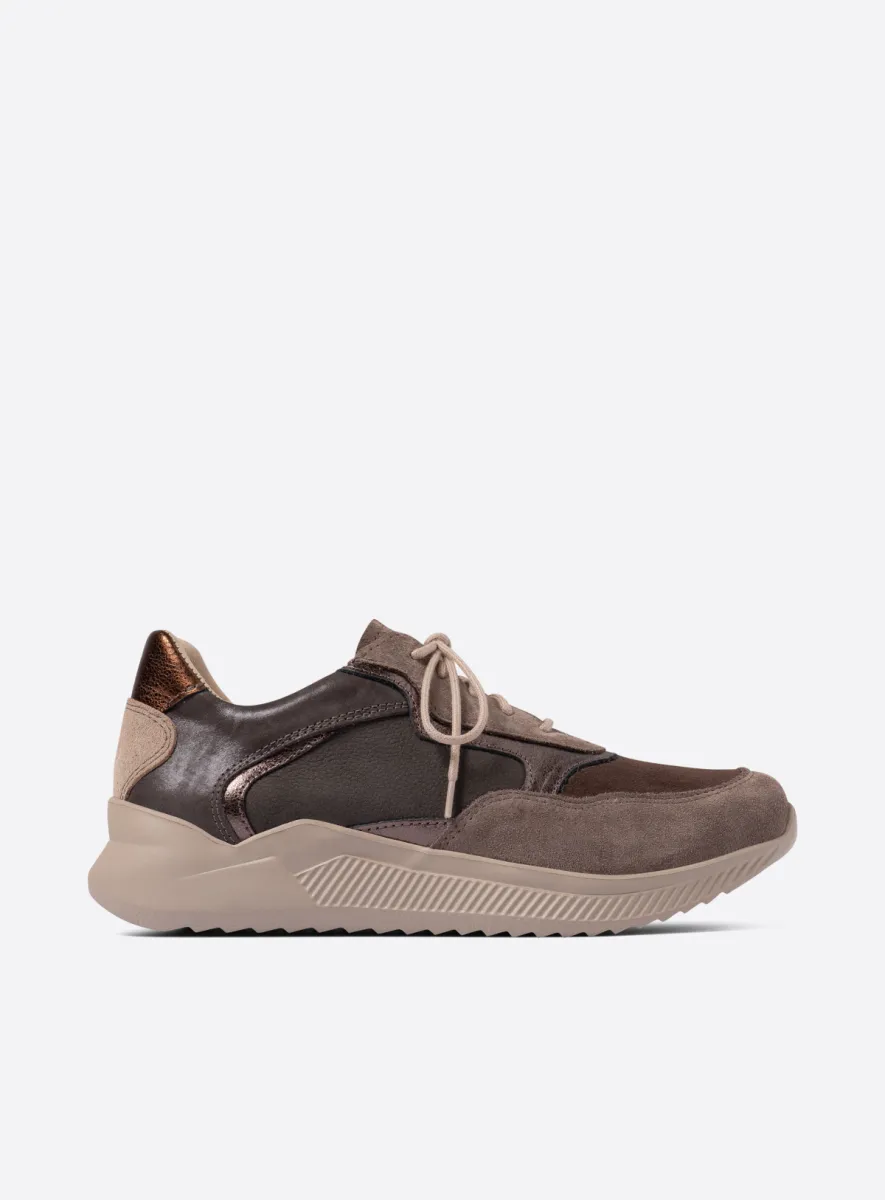 Wolky Trainers 05825 e-Way S2F 23203 lead metallic combi stretch leather