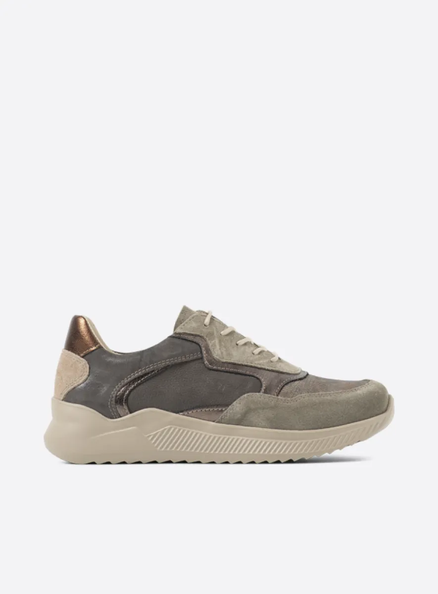 Wolky Trainers 05825 e-Way S2F 23203 lead metallic combi stretch leather