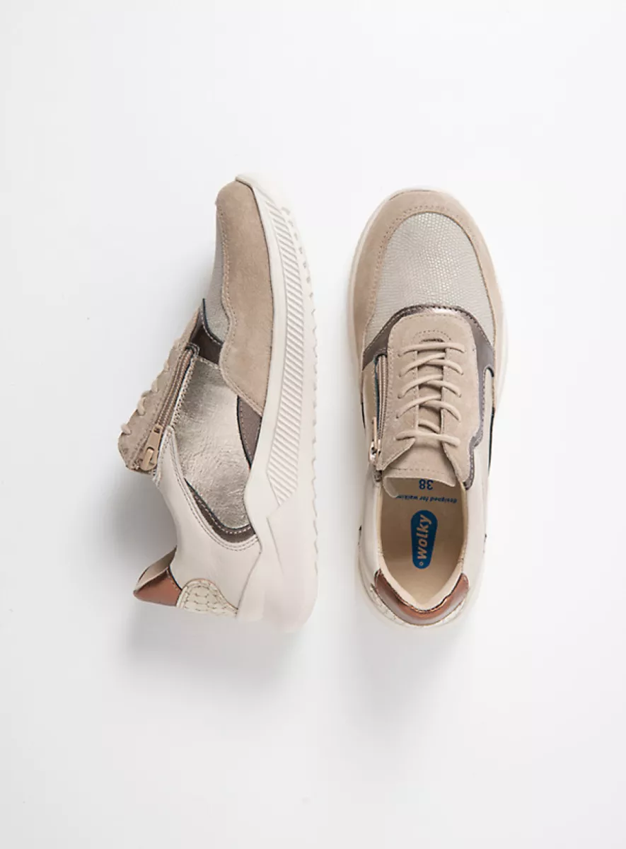 Wolky Trainers 05825 e-Way S2F 90125 safari combi stretch leather