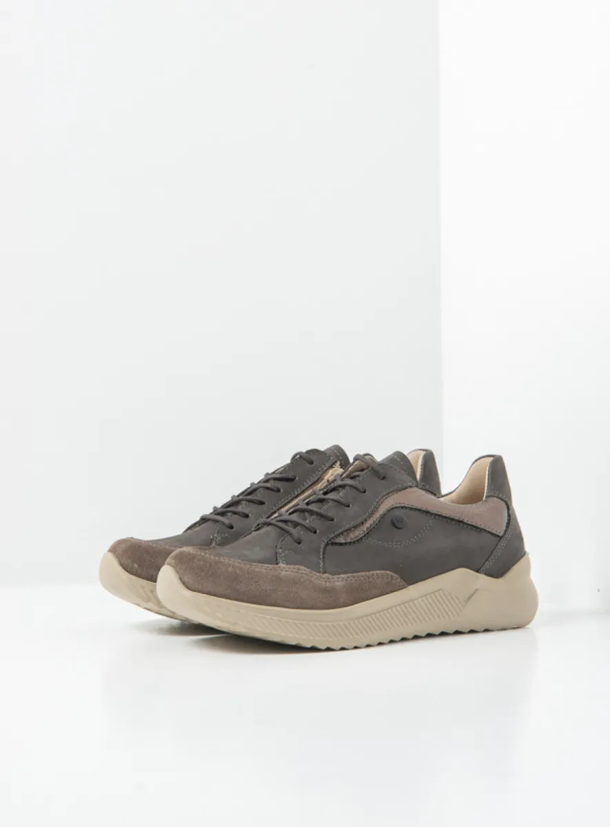 Wolky e-Move - lead combi leather Arch support shoes for women
