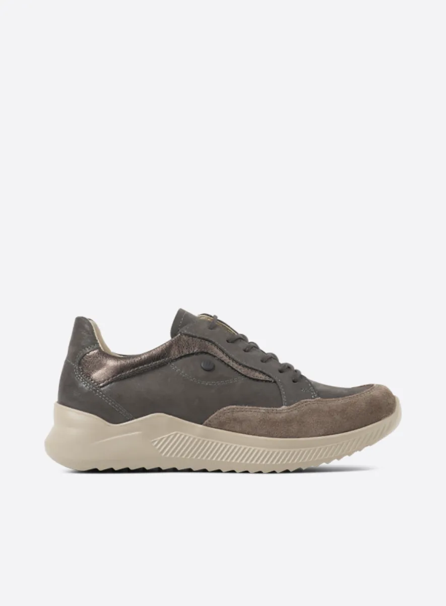 Wolky e-Move - lead combi leather Arch support shoes for women