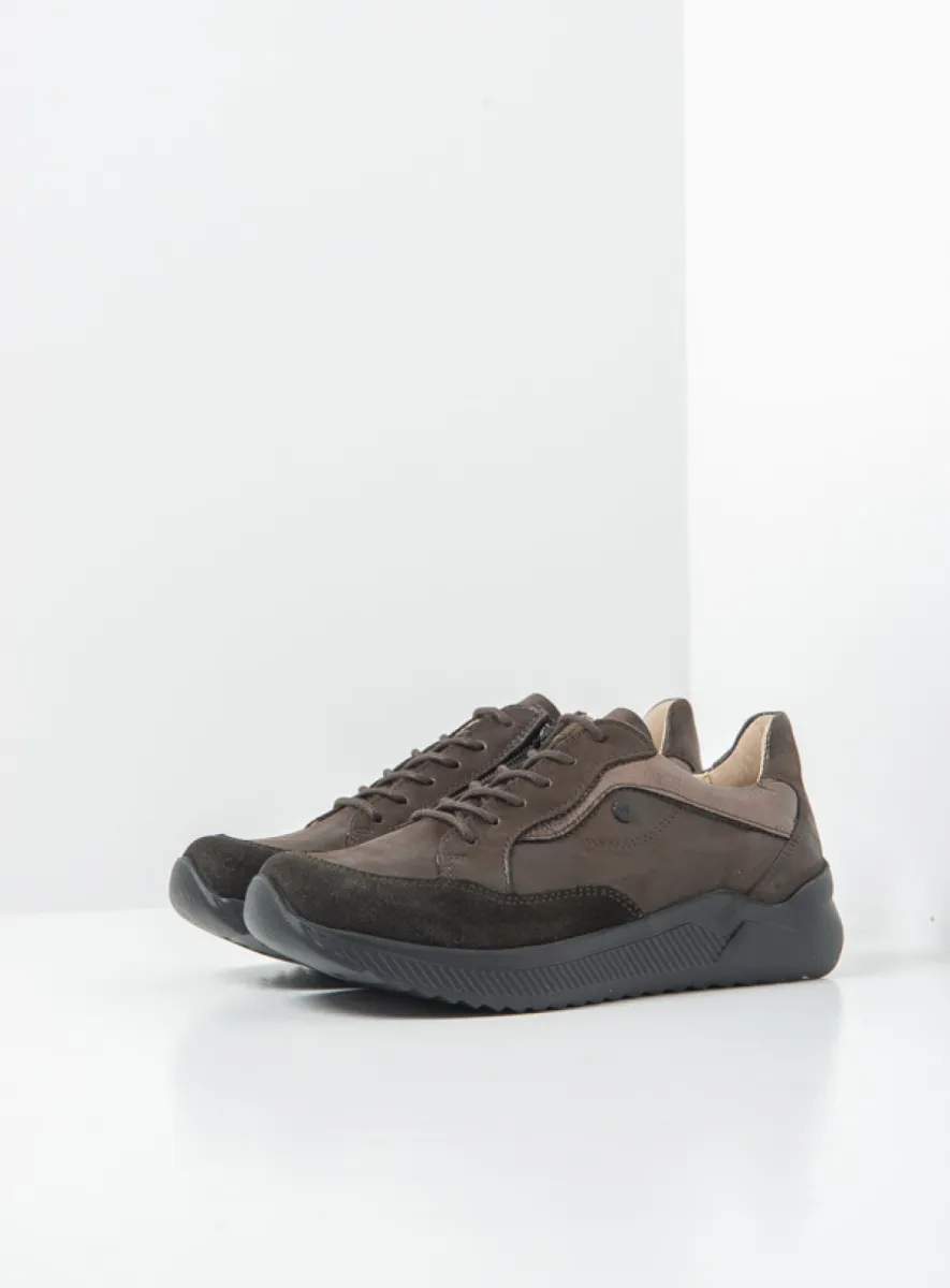 Wolky e-Move - brown combi leather Arch support shoes for women