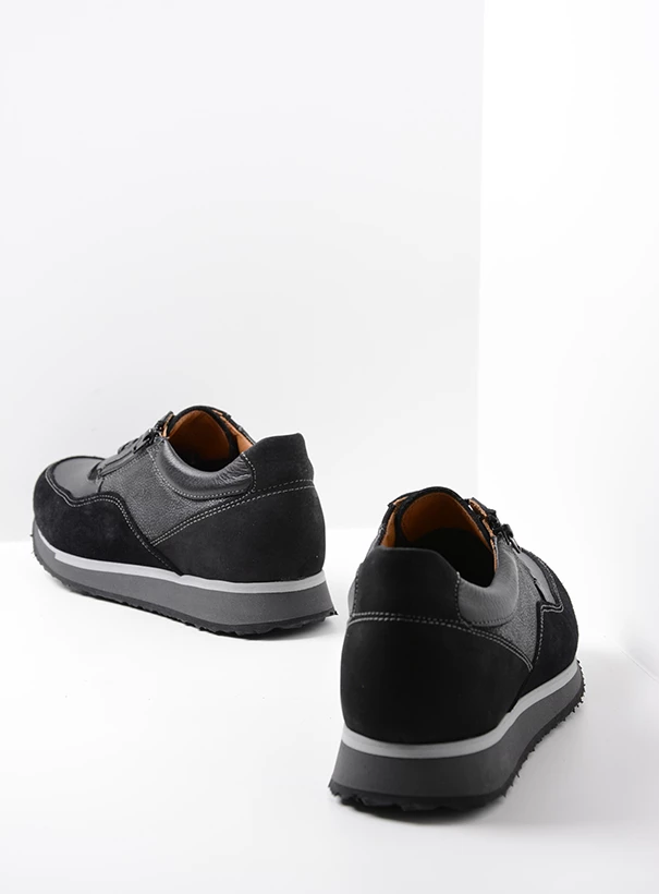 wolky sneakers 05853 e runner 90001 black combi leather back