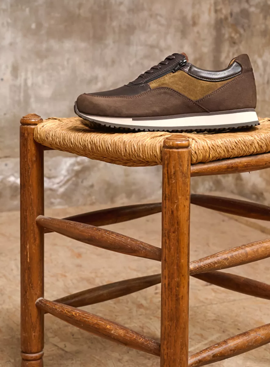 Wolky Lace up shoes 05853 e-Runner 90301 brown combi leather