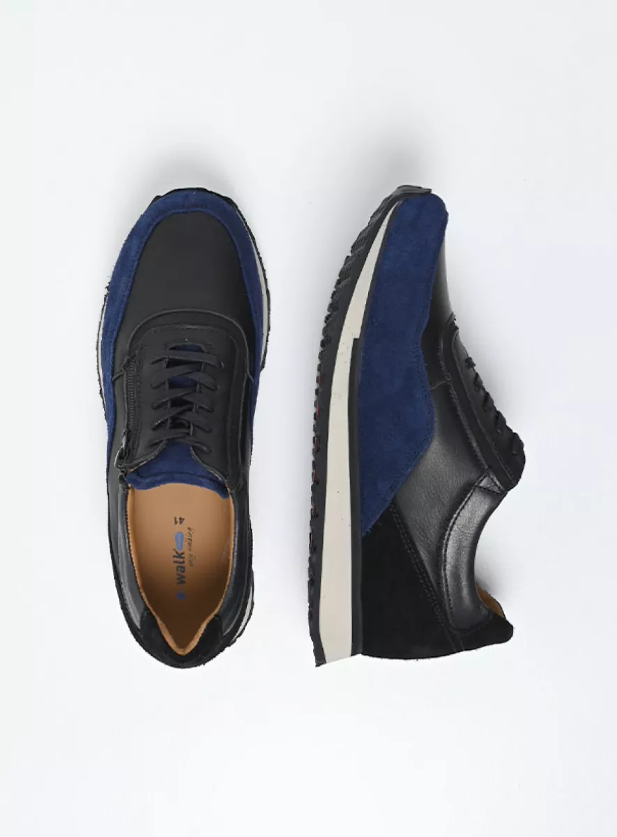 wolky sneakers 05853 e runner 90802 navy combi leather top