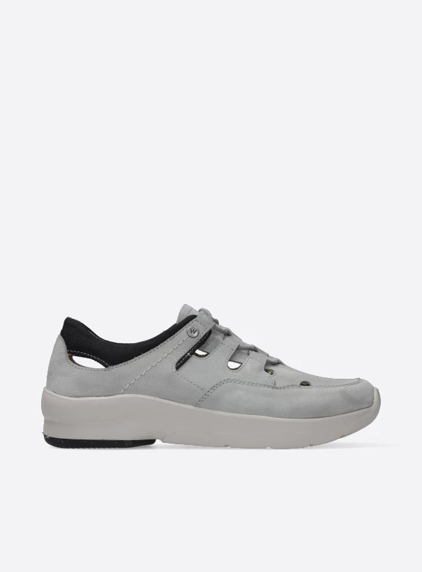 wolky low lace up shoes 05894 galena 11206 light grey nubuck
