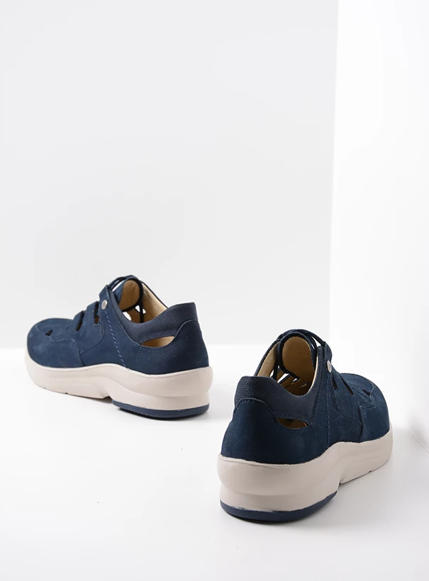 wolky low lace up shoes 05894 galena 11820 denim nubuck back