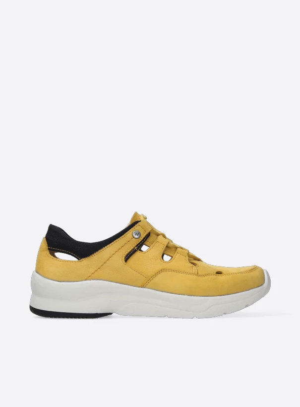 wolky low lace up shoes 05894 galena 11900 yellow nubuck