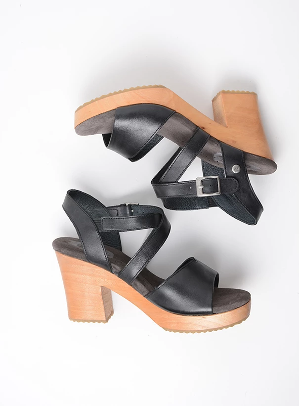 wolky sandals 06050 cloudy 20000 black leather top