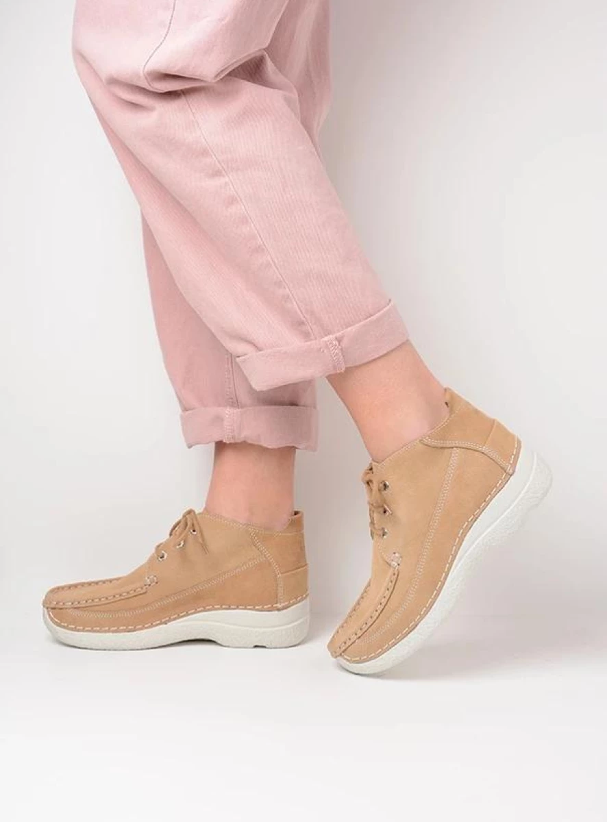 wolky comfort shoes 06200 roll moc 11390 beige nubuck detail