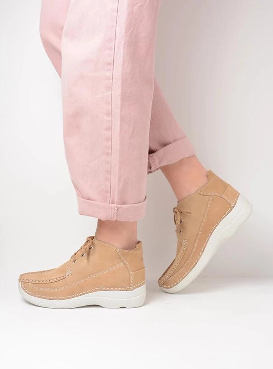 Buy your Wolky Roll Moc beige nubuck shoes online Wolky