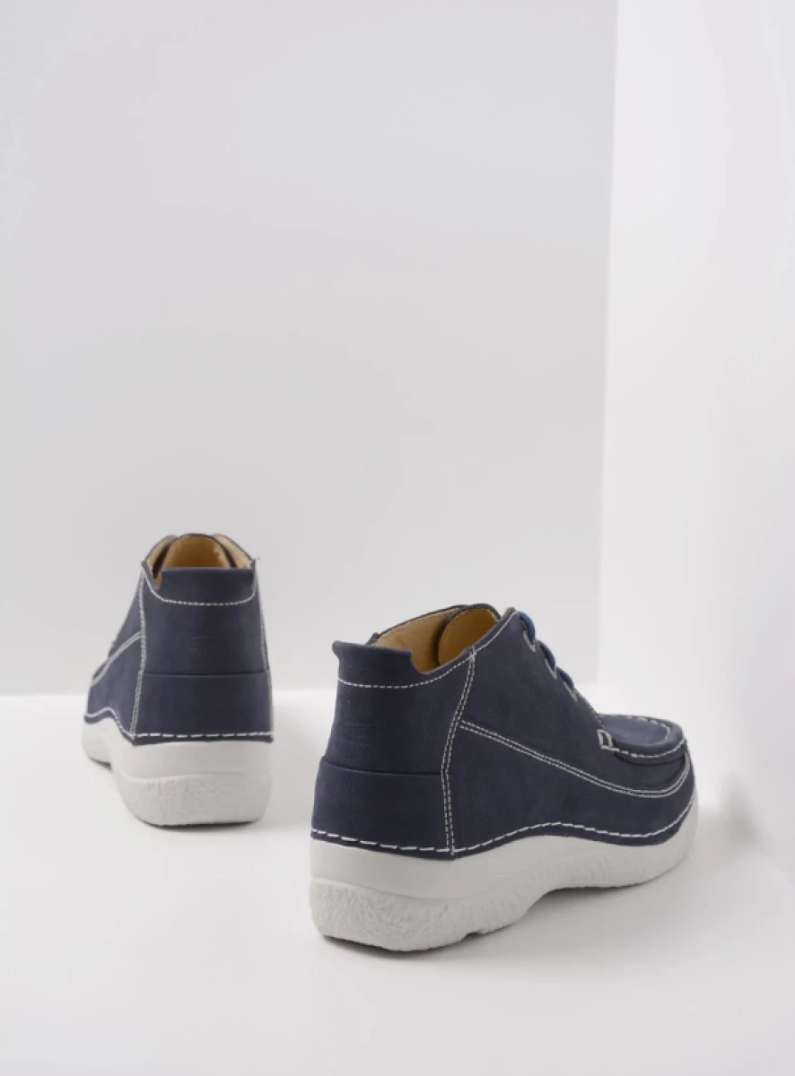 wolky comfort shoes 06200 roll moc 11820 denimblue nubuck back