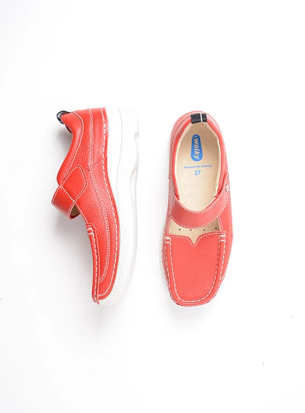 wolky comfort shoes 06214 roll combi 71570 red leather top