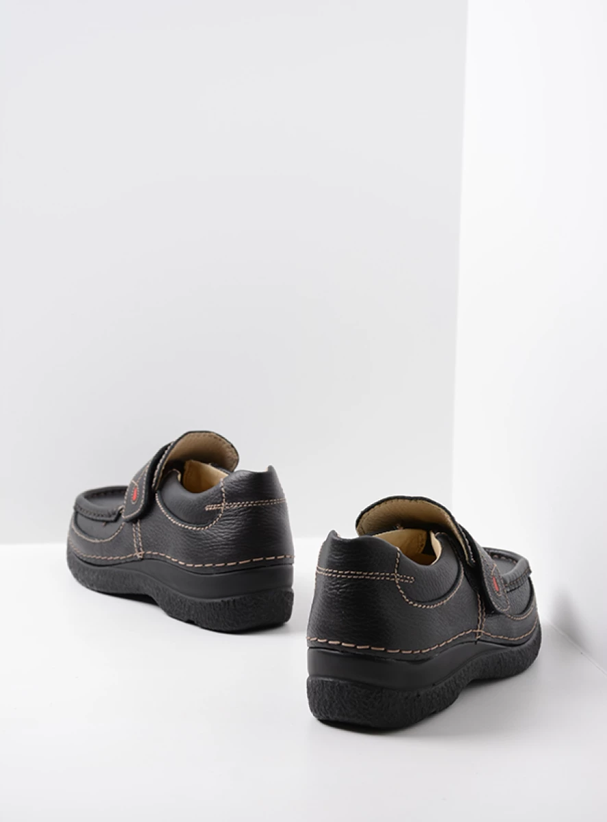 Wolky Slipons 06221 Roll Strap 70000 black printed leather