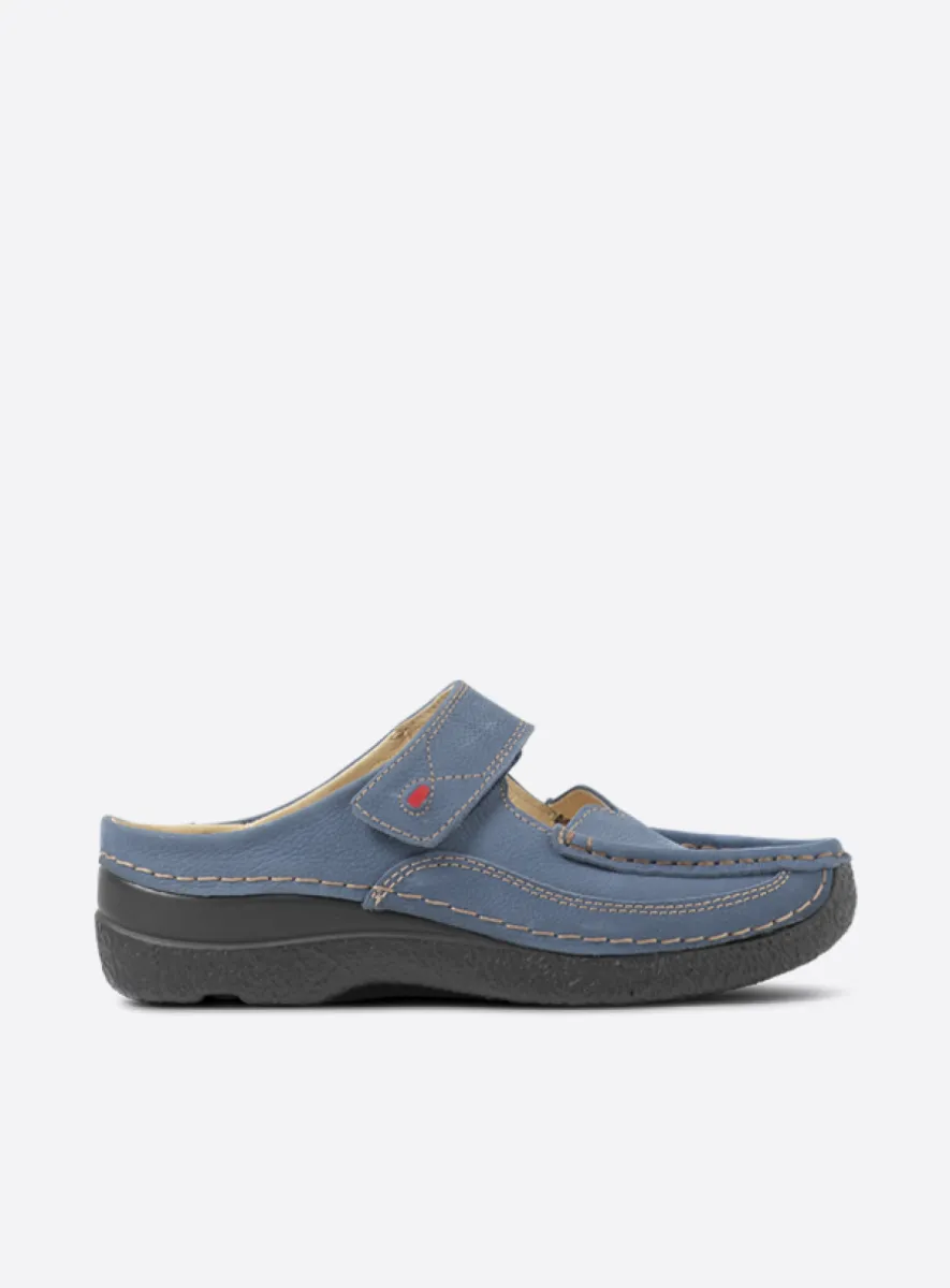 Wolky Clogs 06227 Roll Slipper 13840 jeans nubuck