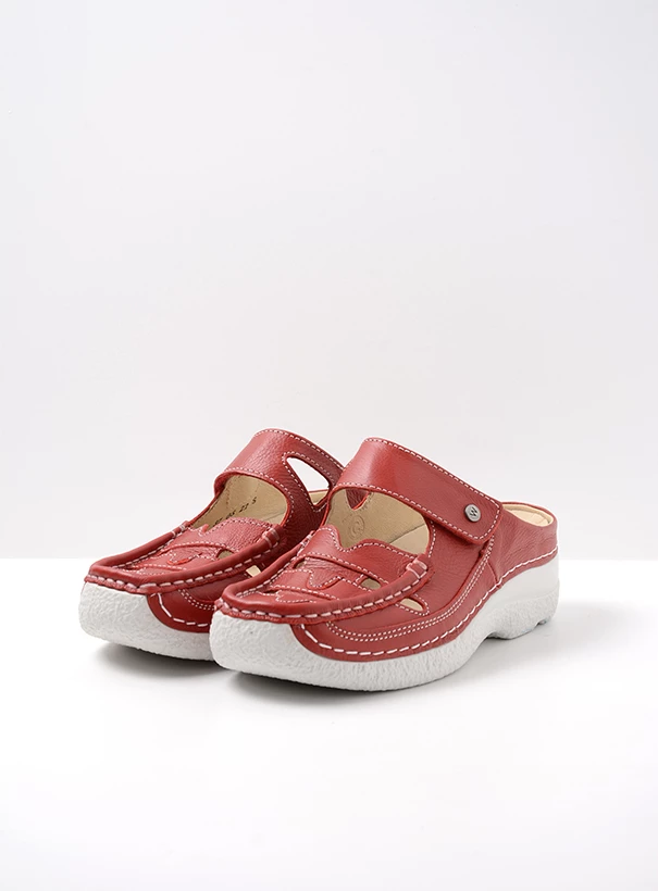 wolky comfort shoes 06234 roll talaria 20570 red summer leather front