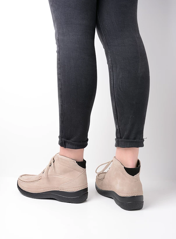 wolky high lace up shoes 06242 roll shoot 11125 safari nubuck detail