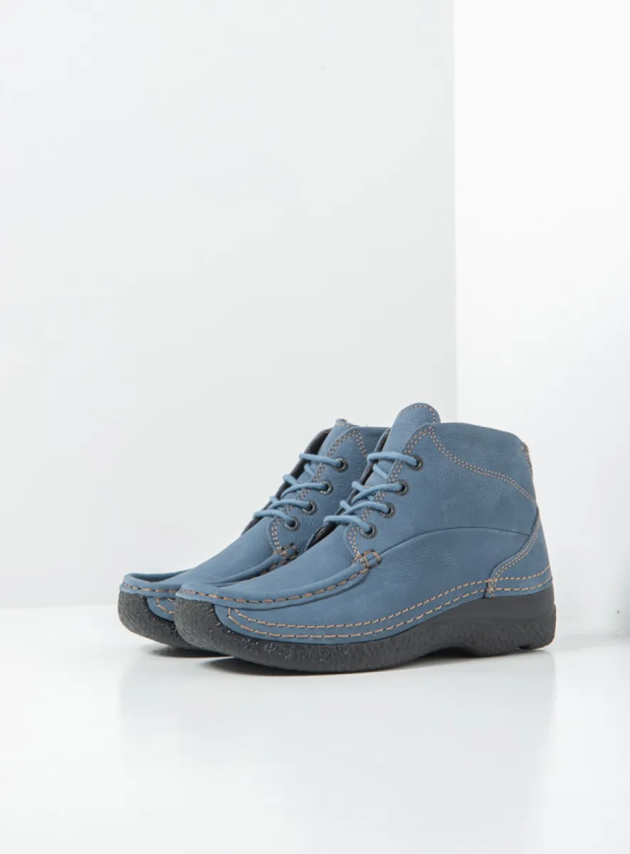 Wolky Roll Shoot - jeans nubuck Arch support shoes for women