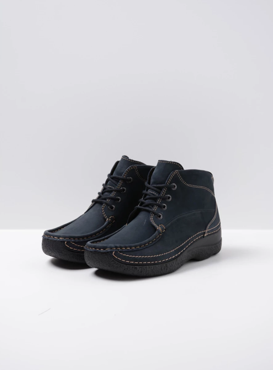 Wolky Lace up boots 06242 Roll Shoot 16800 blue nubuck
