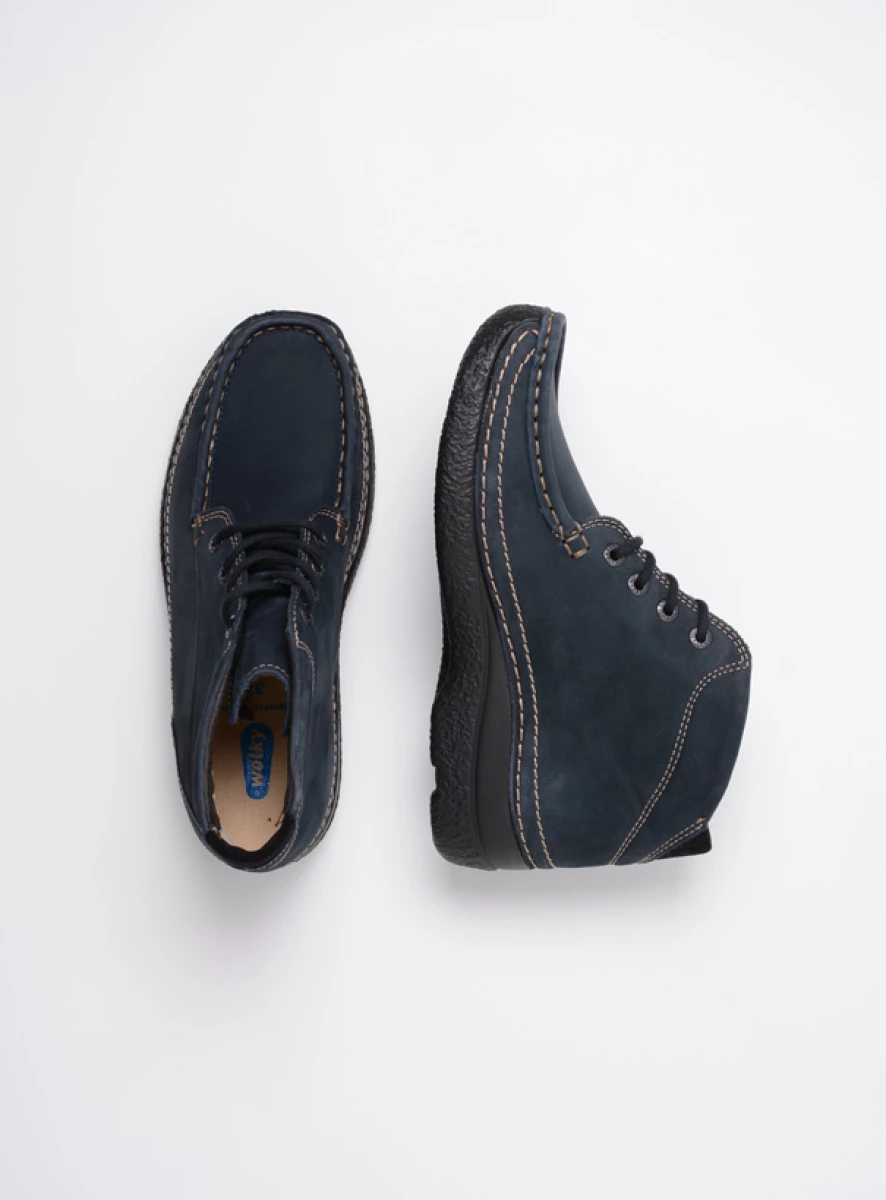 Wolky Lace up boots 06242 Roll Shoot 16800 blue nubuck
