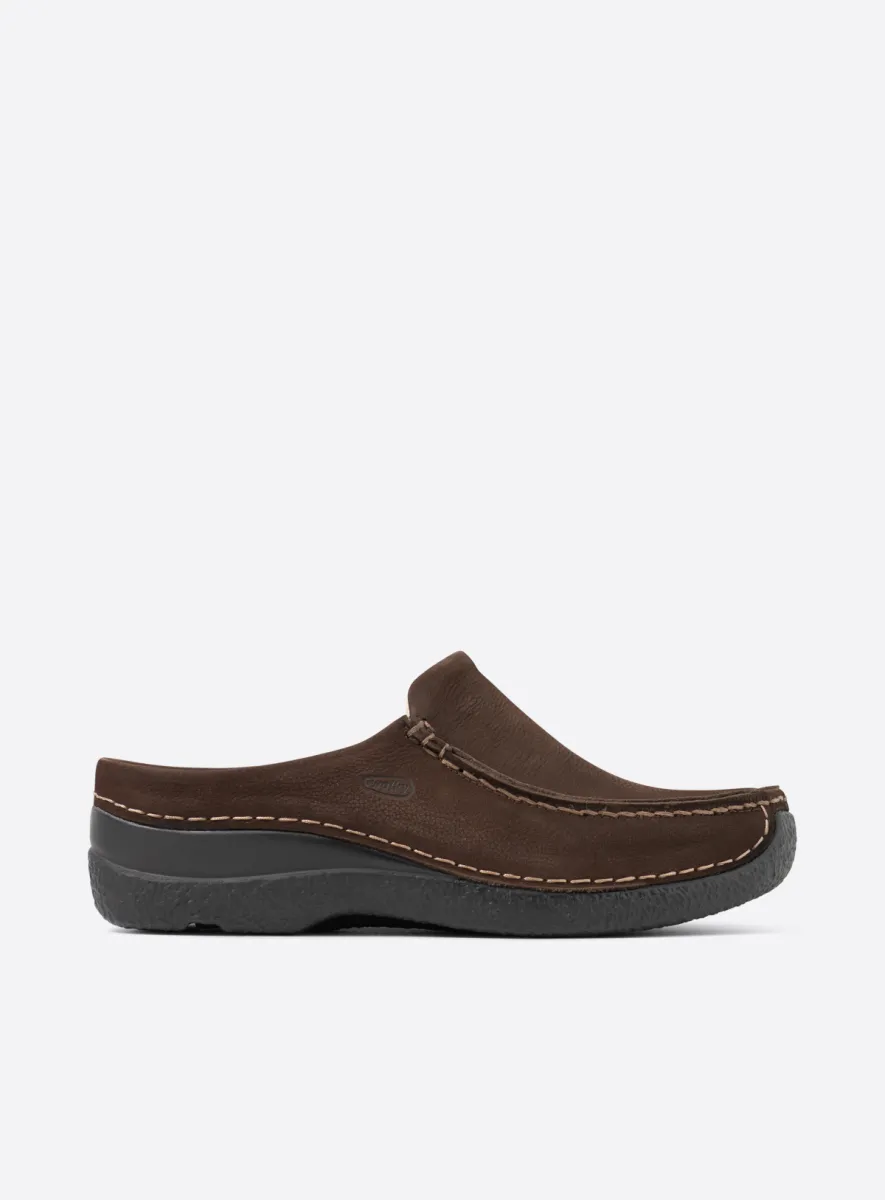 Wolky Clogs 06250 Seamy Slide 13300 brown nubuck