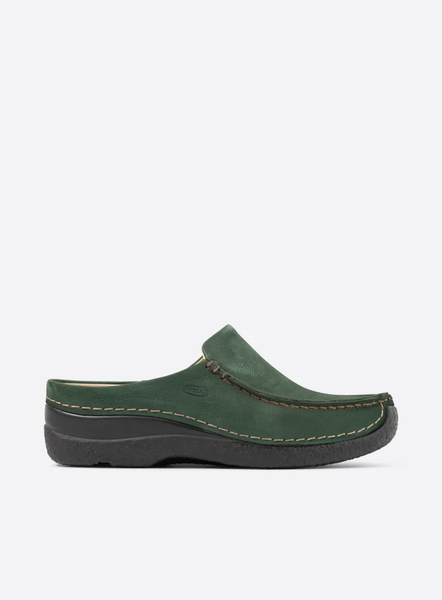 Wolky Clogs 06250 Seamy Slide 13719 green nubuck