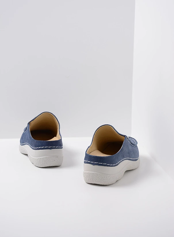 Buy your Wolky Seamy Slide - denim nubuck shoes online - Wolky
