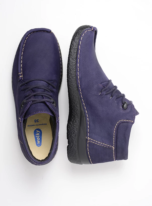 wolky high lace up shoes 06253 seamy moc 11600 purple nubuck top