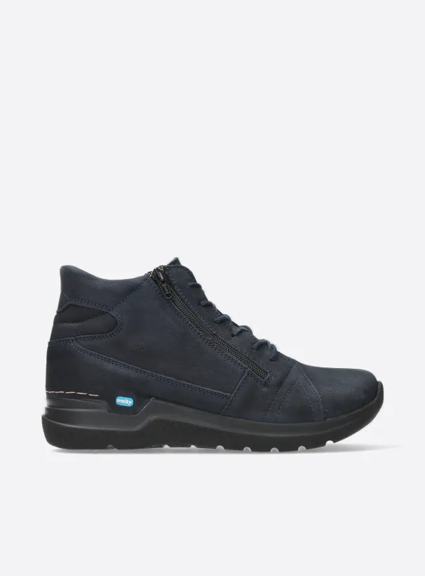 Wolky Why - blue nubuck Lace up boots for women
