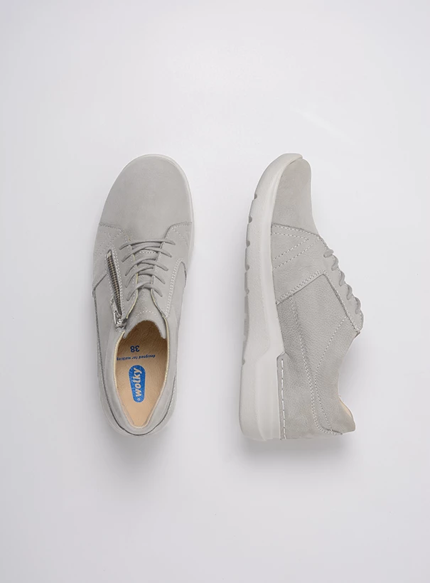 wolky low lace up shoes 06609 feltwell 11206 light grey nubuck top
