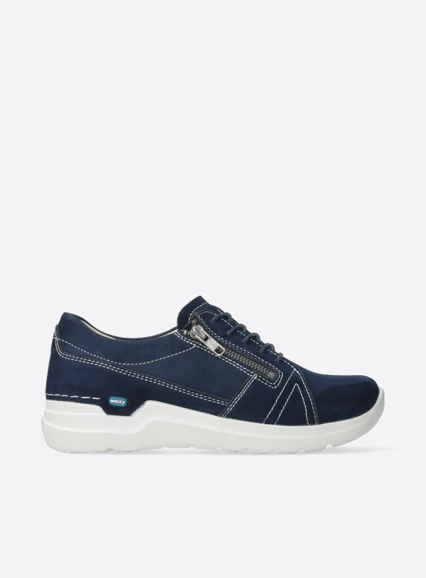 wolky low lace up shoes 06609 feltwell 11820 denimblue nubuck