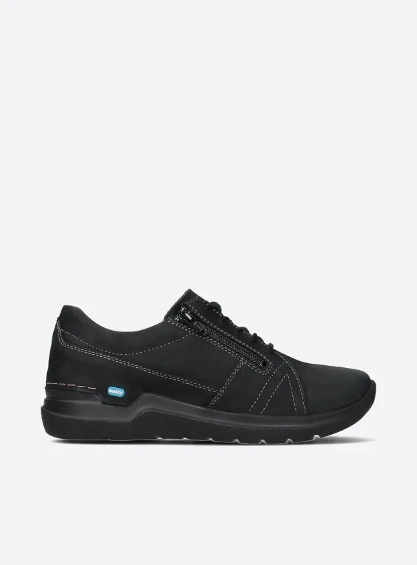 Wolky Feltwell - black nubuck Lace up shoes for women