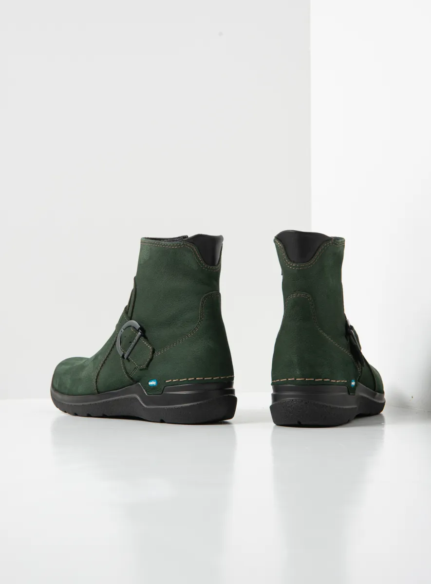Wolky Okay - green nubuck Ankle boots for women