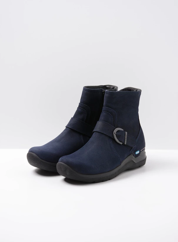 wolky ankleboots 06611 okay 11800 blue nubuck front