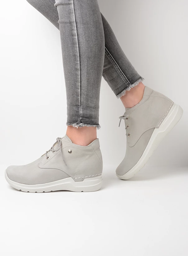 Buy your Wolky Truth light gray nubuck shoes online Wolky