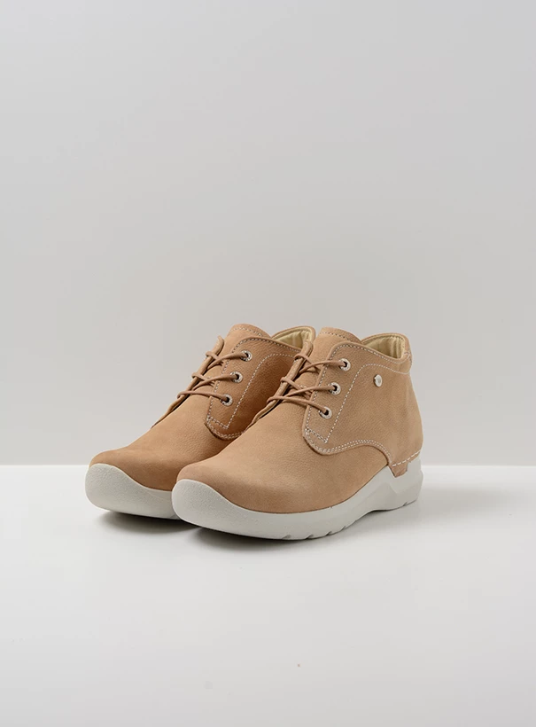 wolky high lace up shoes 06618 truth hv 11390 beige nubuck front